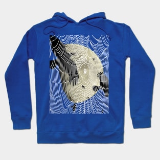 Halloween Moon Crows And Cobweb Hoodie